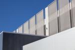 Powder coated example architecture HCA Building 4 parking garage grille view