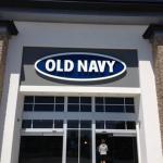 Powder coated architecture old navy store sign