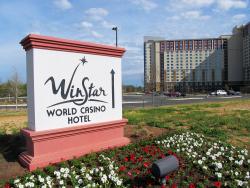 Powder coated architecture Winstar Casino Front view