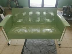 Powder coated furniture green seat