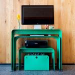 Powder coated Heckler Design Green desk suite