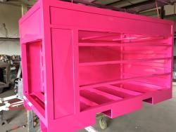 Powder Coated pink crate