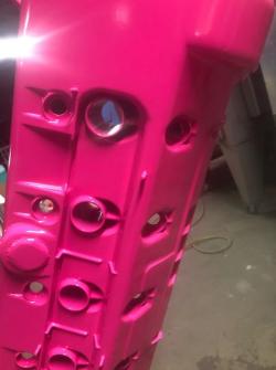 valve cover mustang neon pink