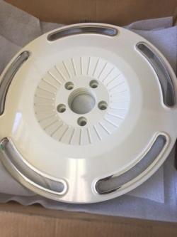 White powder coated wheel