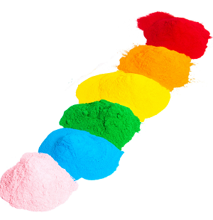 Line of bright colored powder coatings
